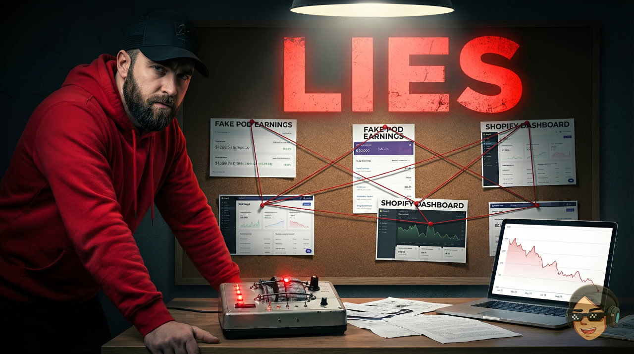 Lies themed dramatic thumbnail design